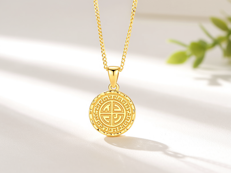 18k金项链吊坠图片